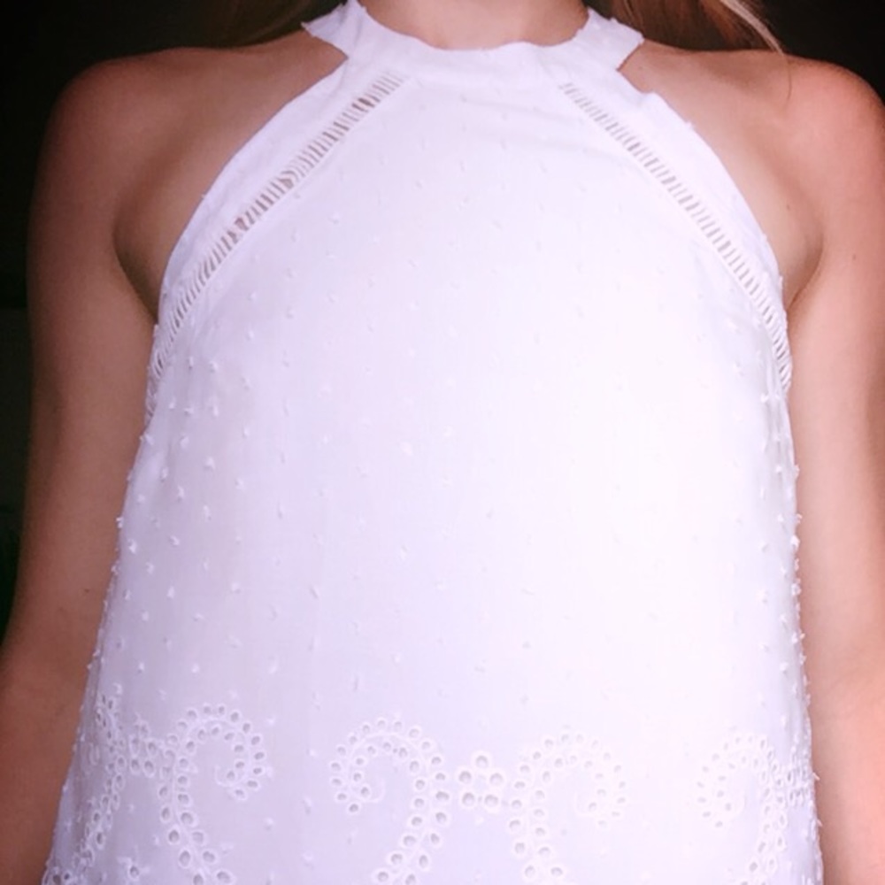 Eyelet Halter Top